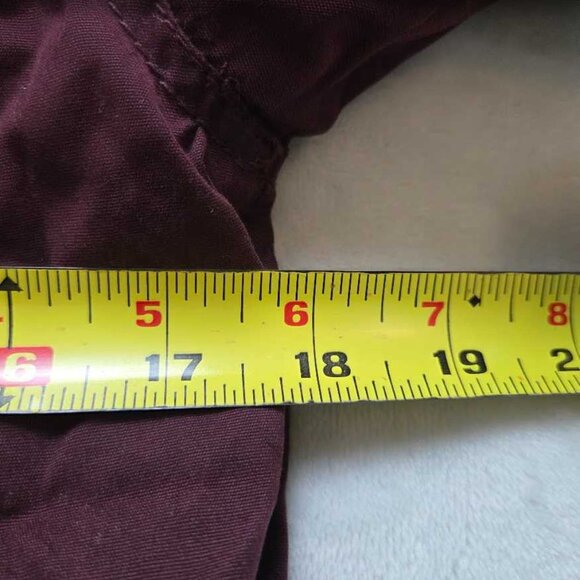 New XXS American Eagle hooded waxed cotton parka in Burgundy - Picture 7 of 8